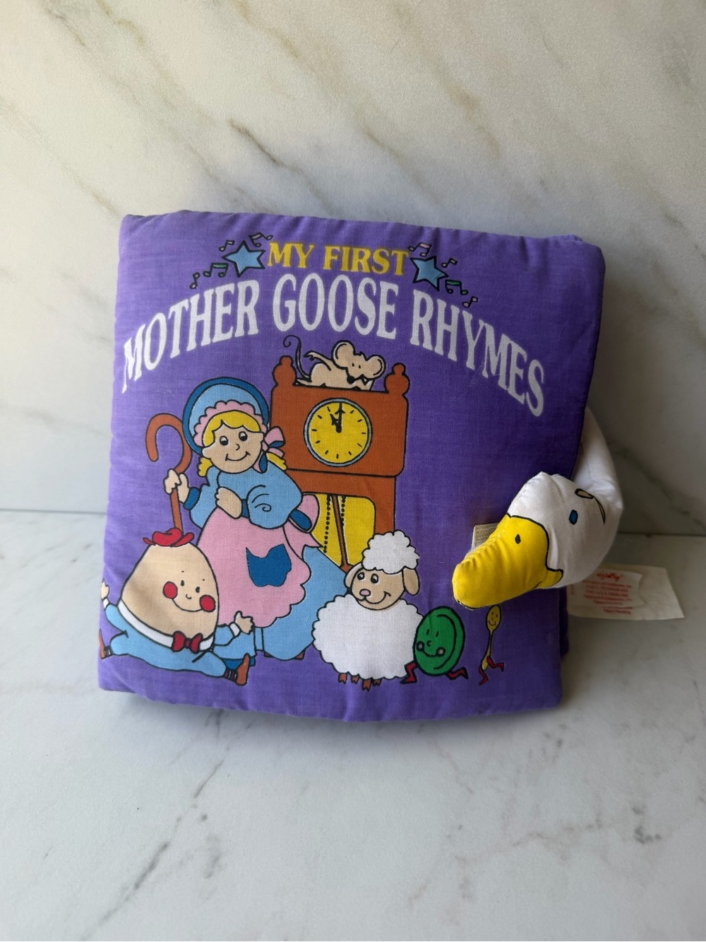 Vintage My First Mother Goose Rhymes Plush Book - Purple